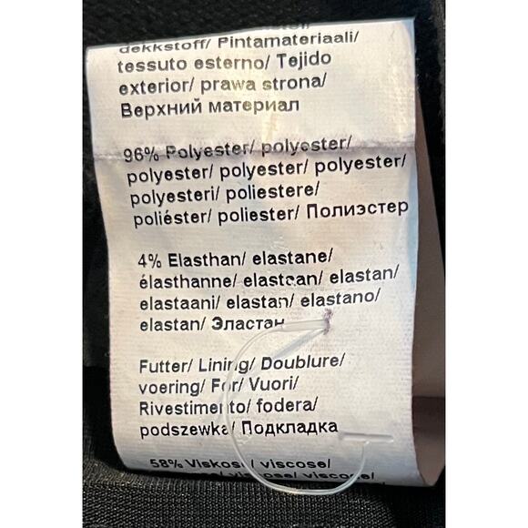 EUGEN KLEIN STRAIGHT LEG PULL-ON PANTS, WOMENS, 18-BLACK - GOLDTONE SIDE STRIPES - Picture 10 of 10